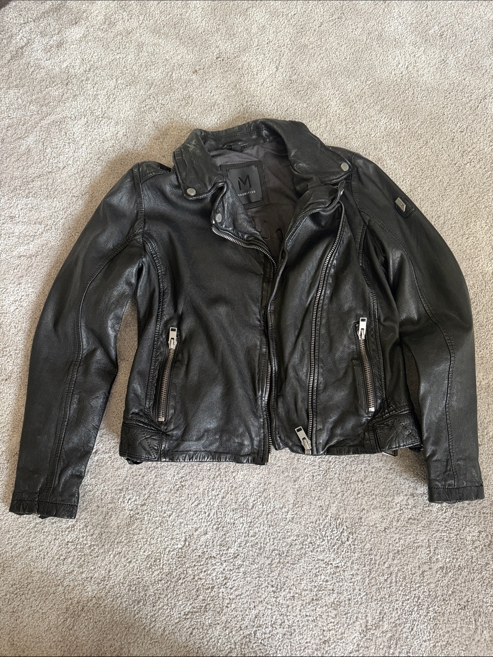 Black Leather Moto Jacket